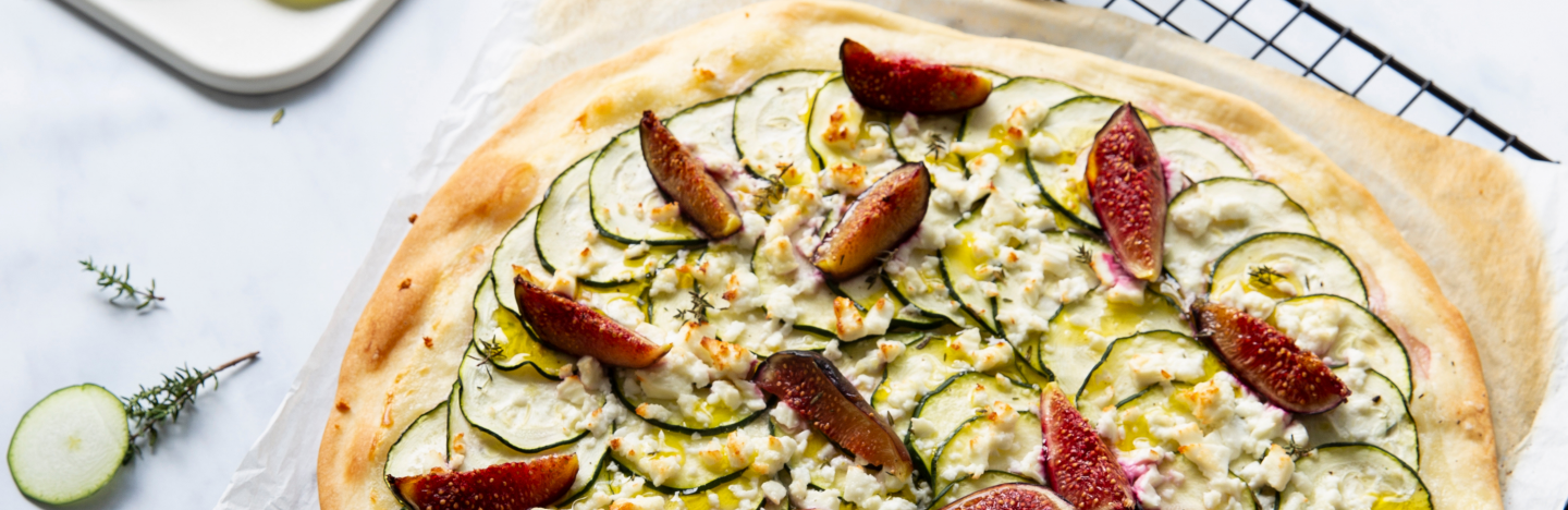 Pizza figues courgettes